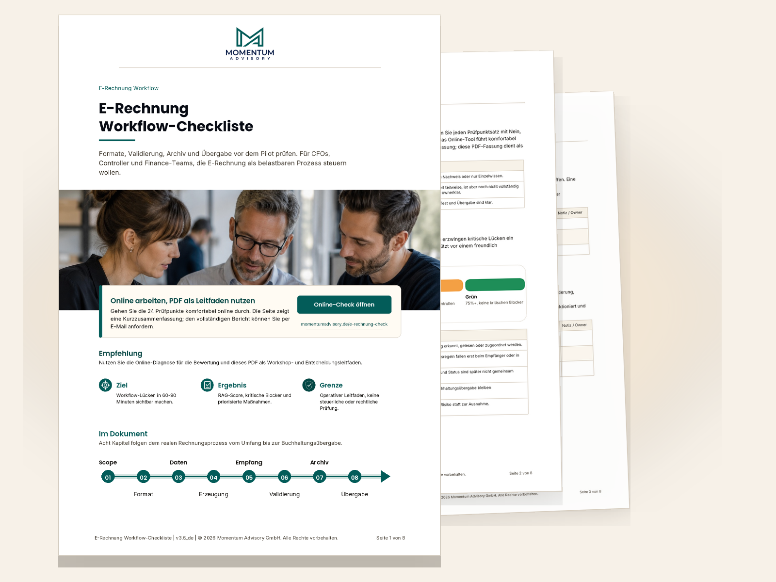 Vorschau des Download-Assets E-Rechnung Workflow-Checkliste