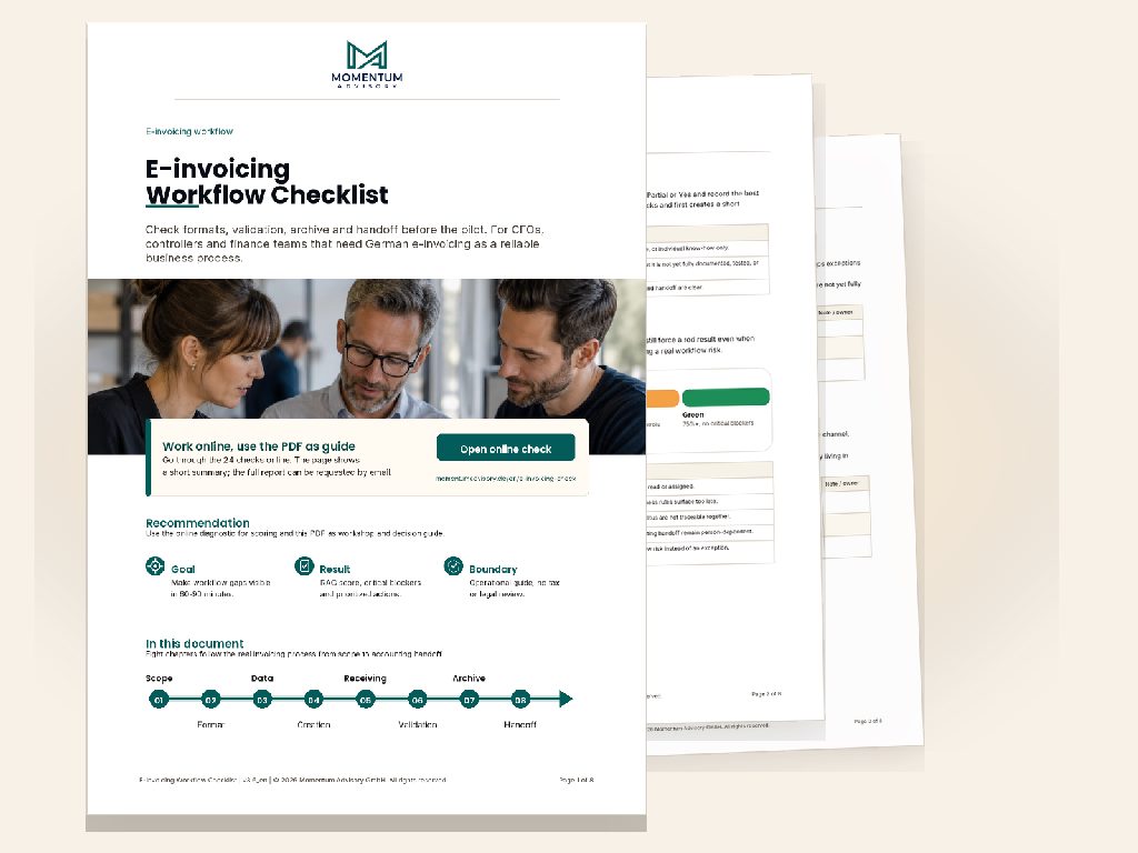 Preview of the downloadable asset E-invoicing Workflow Checklist