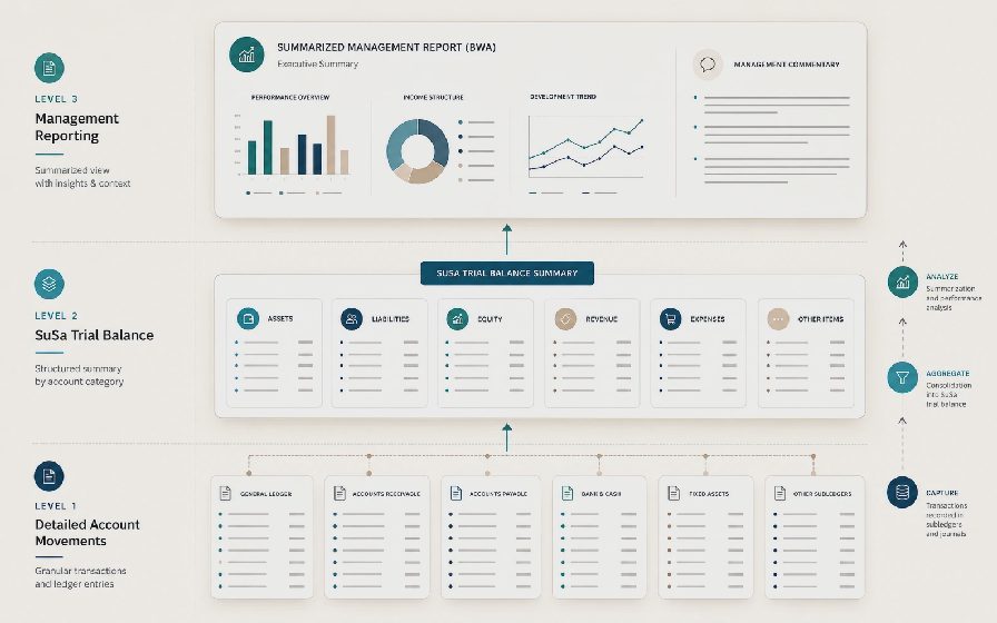 Visualization of the relationship between BWA and trial balance.