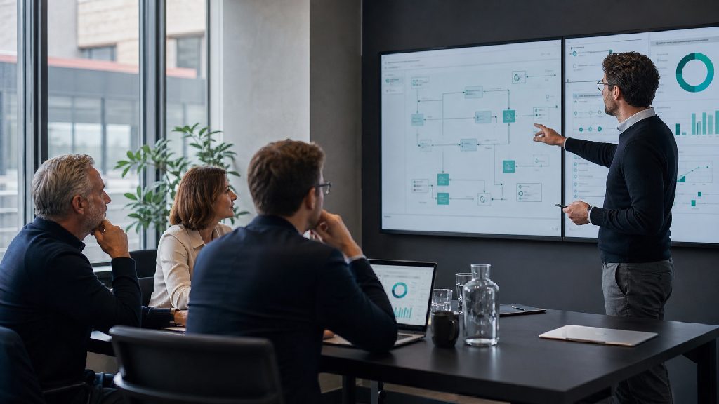 Workshop zur digitalen Transformation mit Prozessvisualisierung und Dashboard