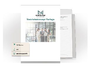 Vorschau des Download-Assets Vertriebskonzept Vorlage